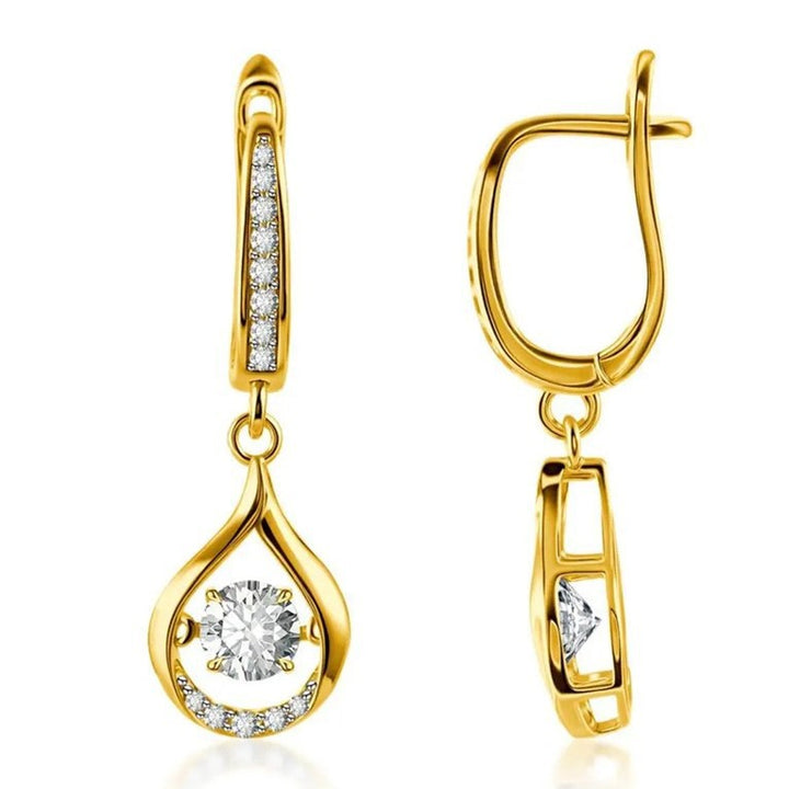 Minimalist Teardrop Diamond Drop Earrings S925 Silver