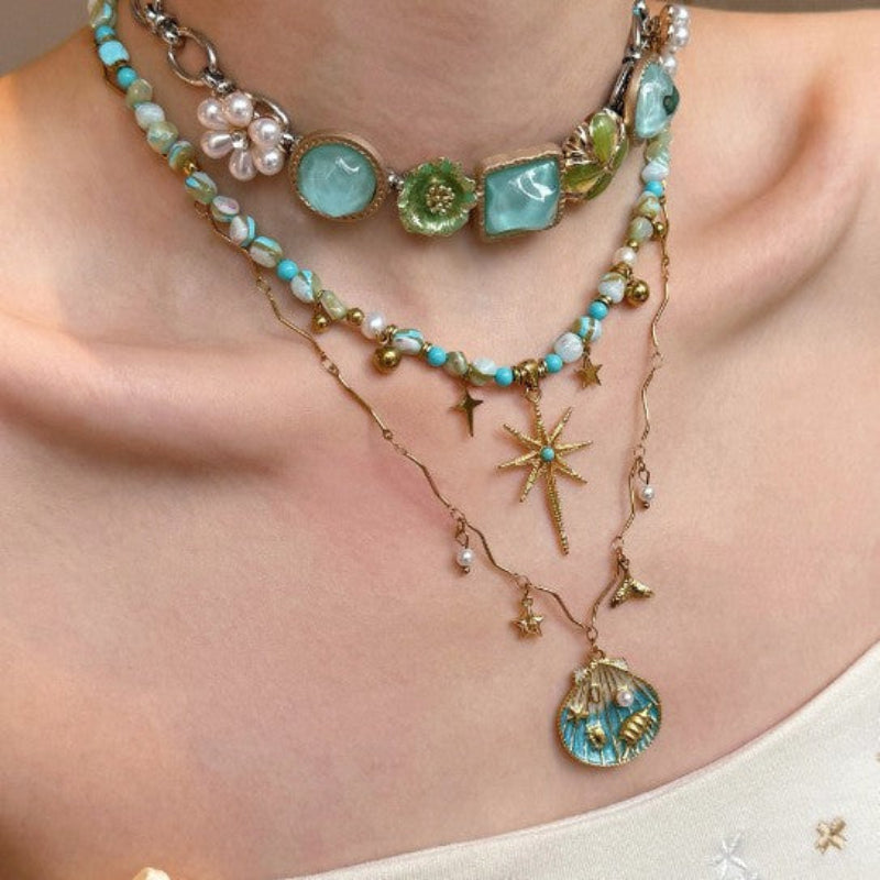 Vintage Ocean Layered Necklace