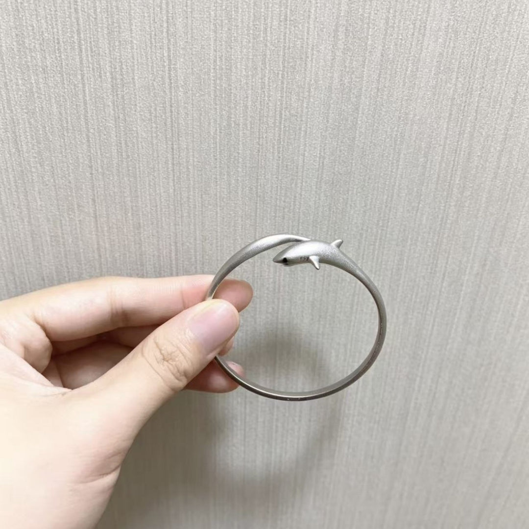 Cute Shark Open Cuff Bracelet
