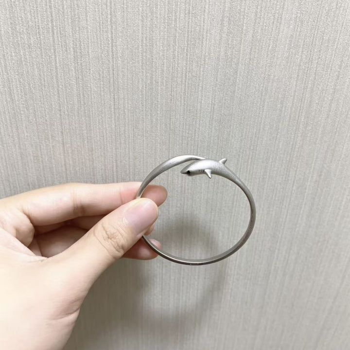 Cute Shark Open Cuff Bracelet