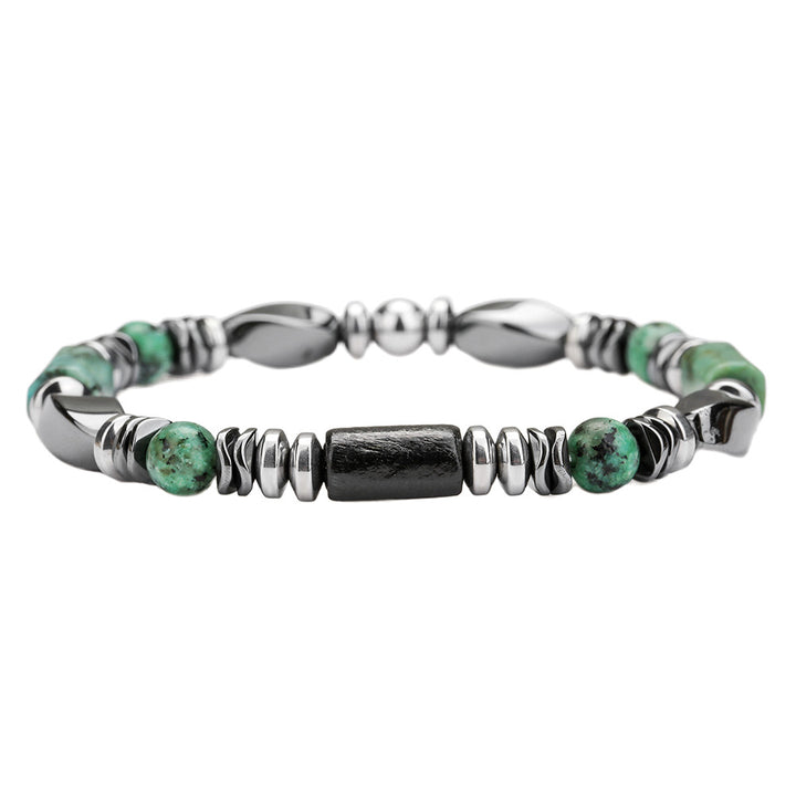 Jade Ebony Beaded Bracelet Unisex Vintage Stackable Fashion Jewelry