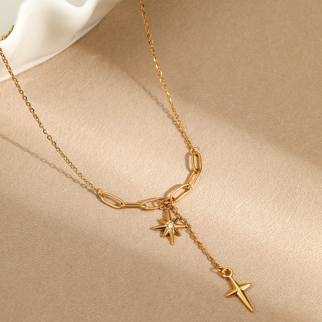 Starlight Y-shaped Layered Pendant Necklace