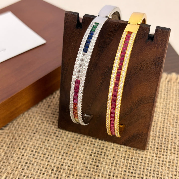 Colorful Diamond-Encrusted Bracelet