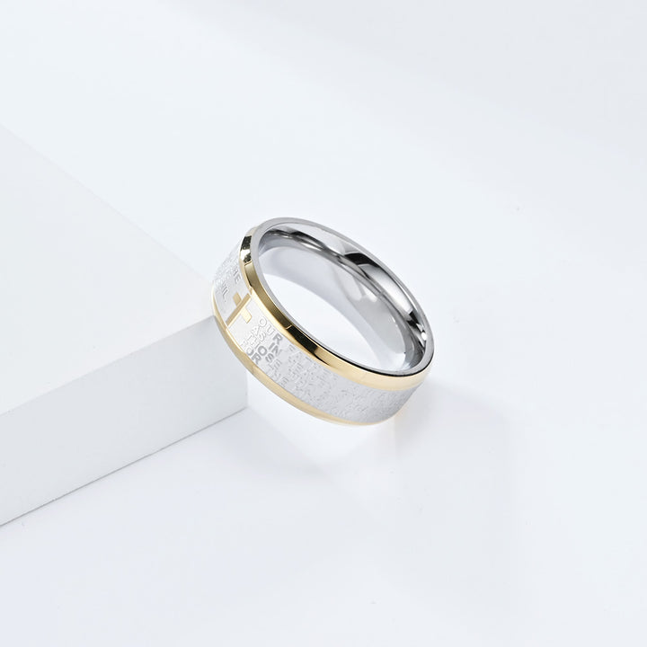Lord's Prayer Cross Ring | Religious Prayer Jewelry for Men & Women
