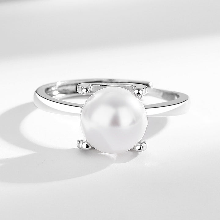 Minimalist Pearl Open Ring 14K Gold