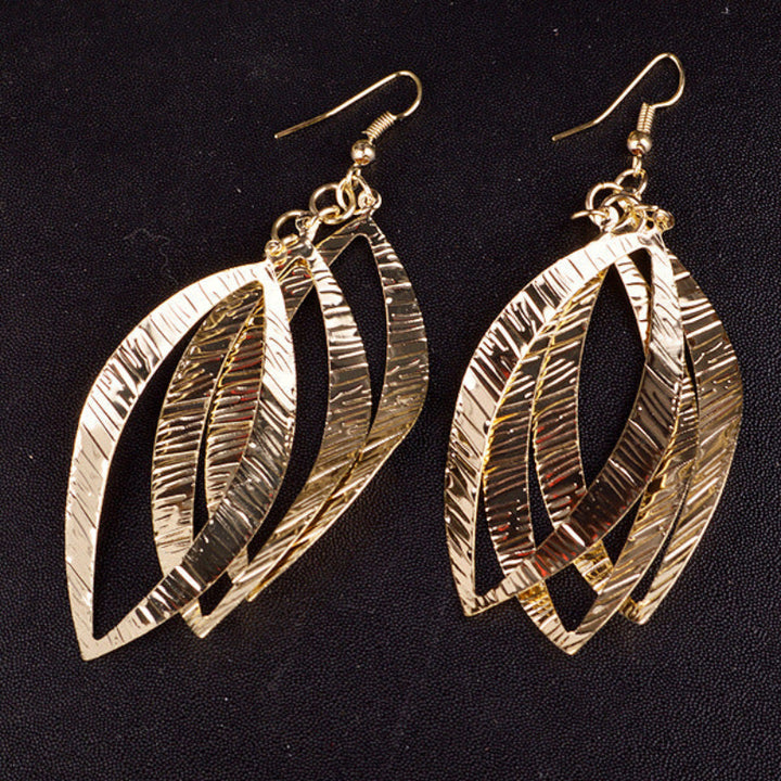 Vintage Spiral Leaf Drop Earrings