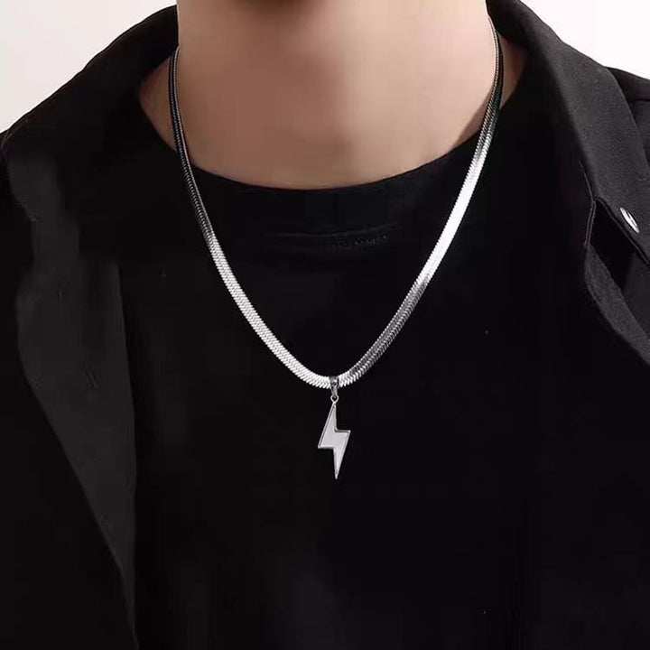 Lightning Bolt Snake Chain Necklace