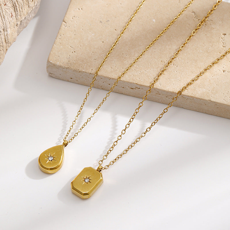 Minimal Starburst Pendant Necklace