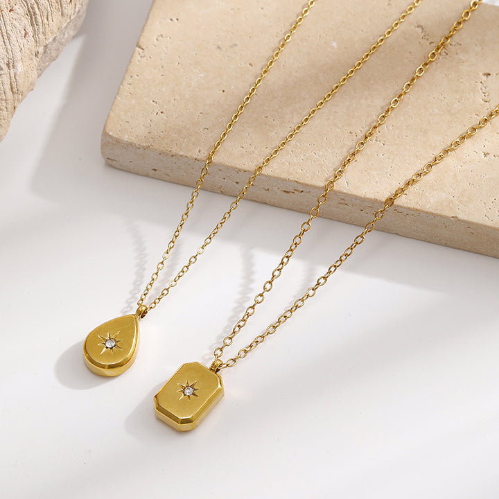 Minimal Starburst Pendant Necklace