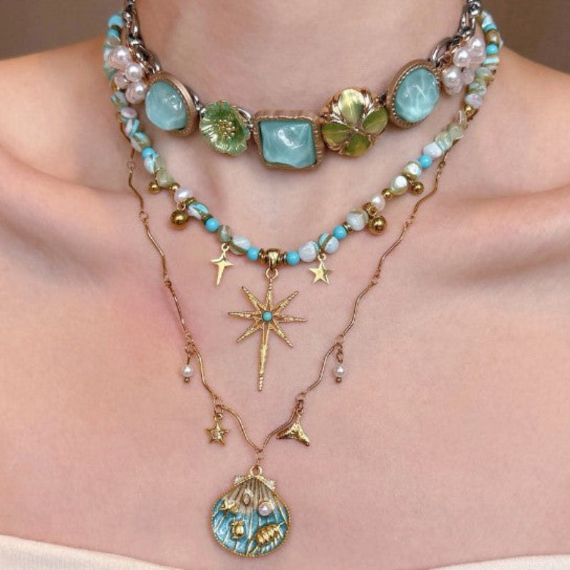 Vintage Ocean Layered Necklace