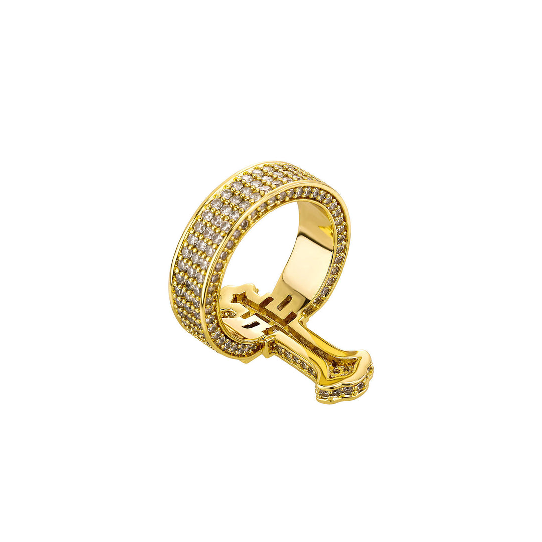 Iced Out Cross Ring | Sterling Silver Diamond Hip Hop Ring for Men & Couples