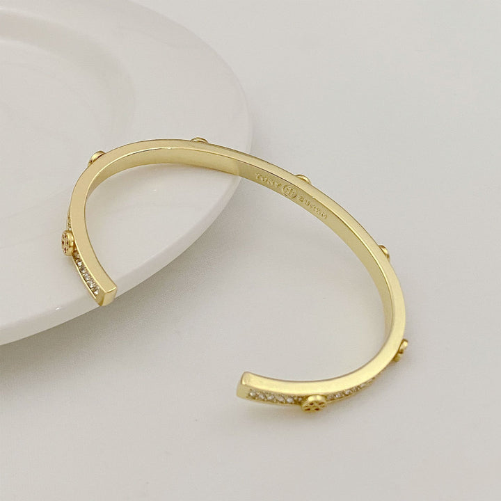 Luxury Diamond Pavé Open Cuff Bracelet for Women
