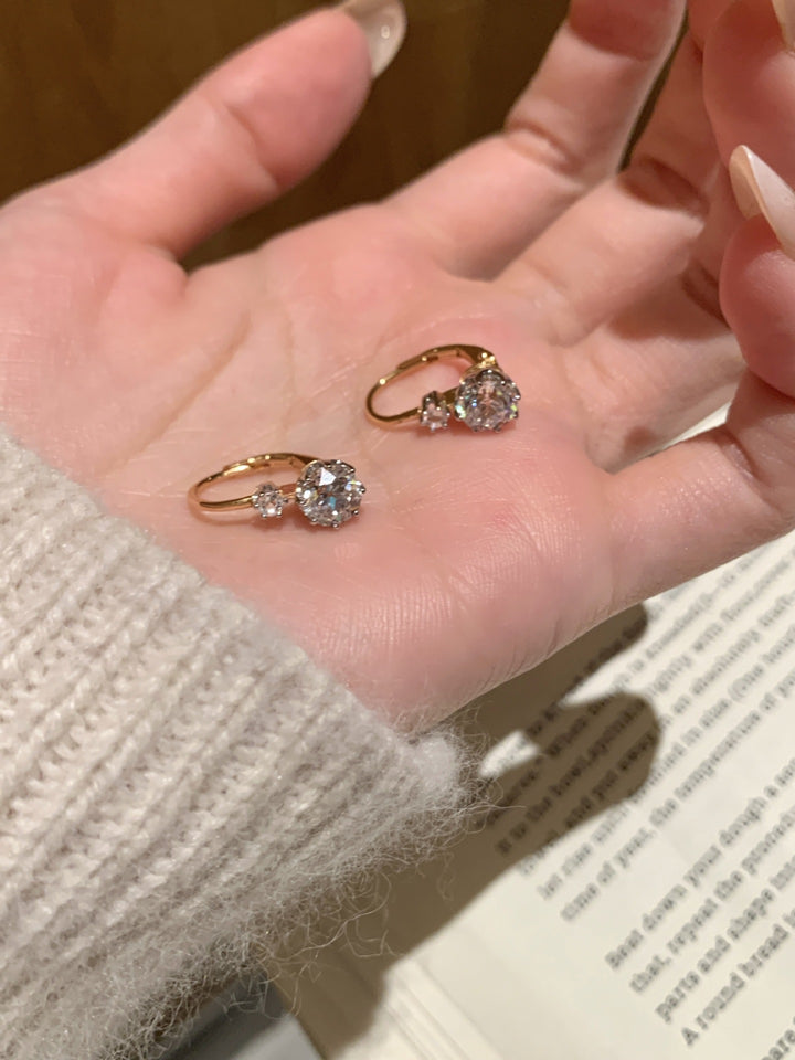 Dual Stone Drop Earrings