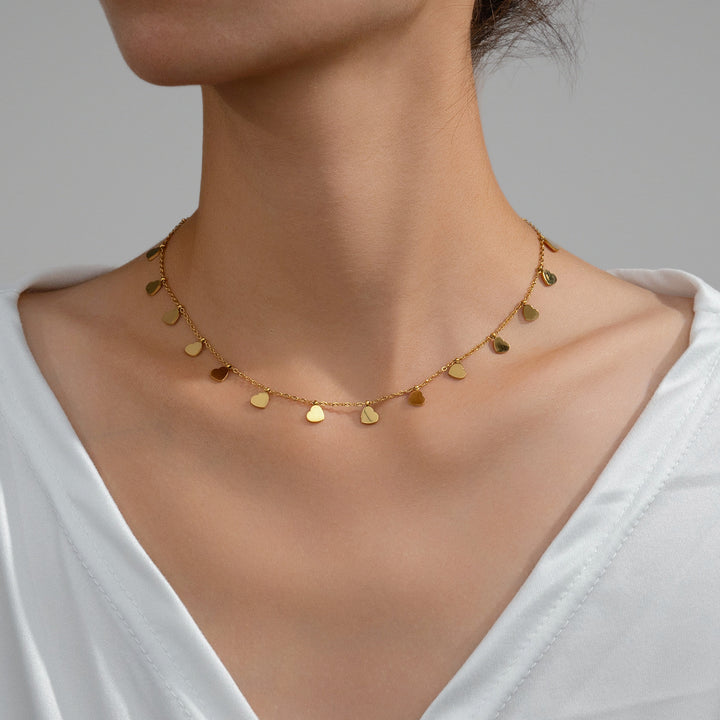 Titanium Steel Star/Moon/Heart Choker Necklace Minimalist Gold Dainty Charm Necklace for Women