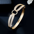 Diamond-Inspired Full Circle Bangle Bracelet