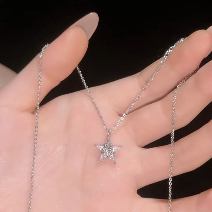 Rhinestone Star Pendant Necklace