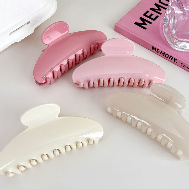 Creamy Acetate Large Hair Claw Clip Sweet Pink Beige Hair Clamp for Women