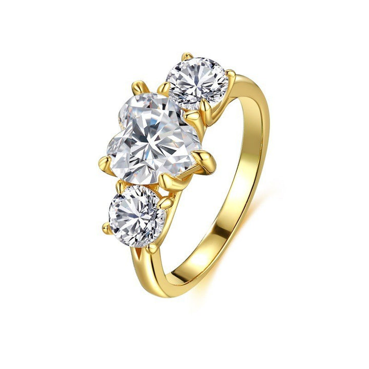Minimalist Three-Stone Diamond Ring