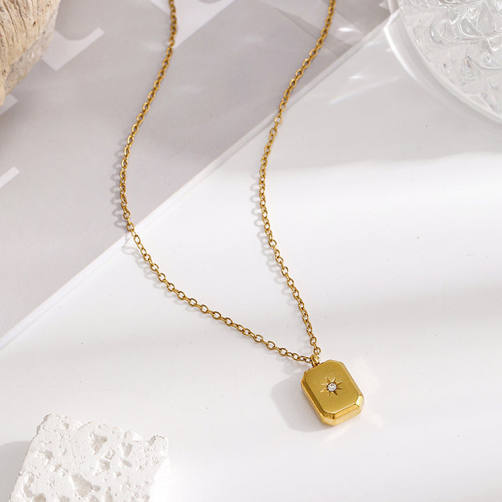 Minimal Starburst Pendant Necklace