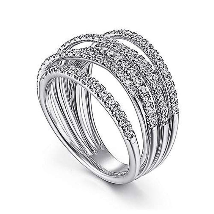 Hip Hop Geometric Multi-Layer Ring | Vintage Fashion Irregular Wrap Statement Ring