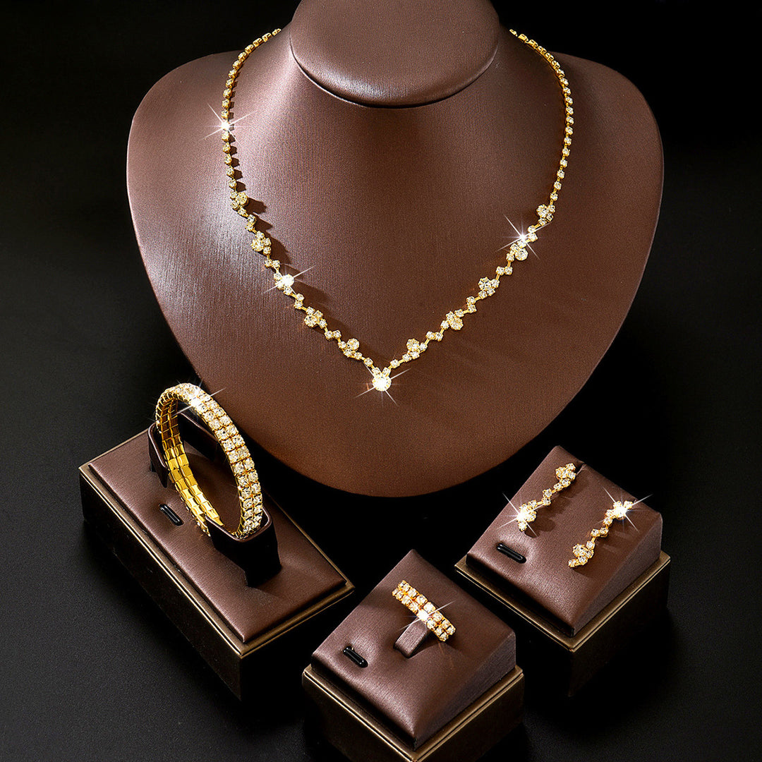 Minimalist 4-Piece Crystal Jewelry Set