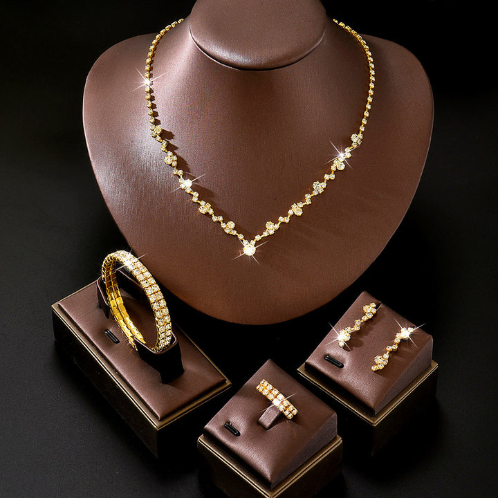 Minimalist 4-Piece Crystal Jewelry Set