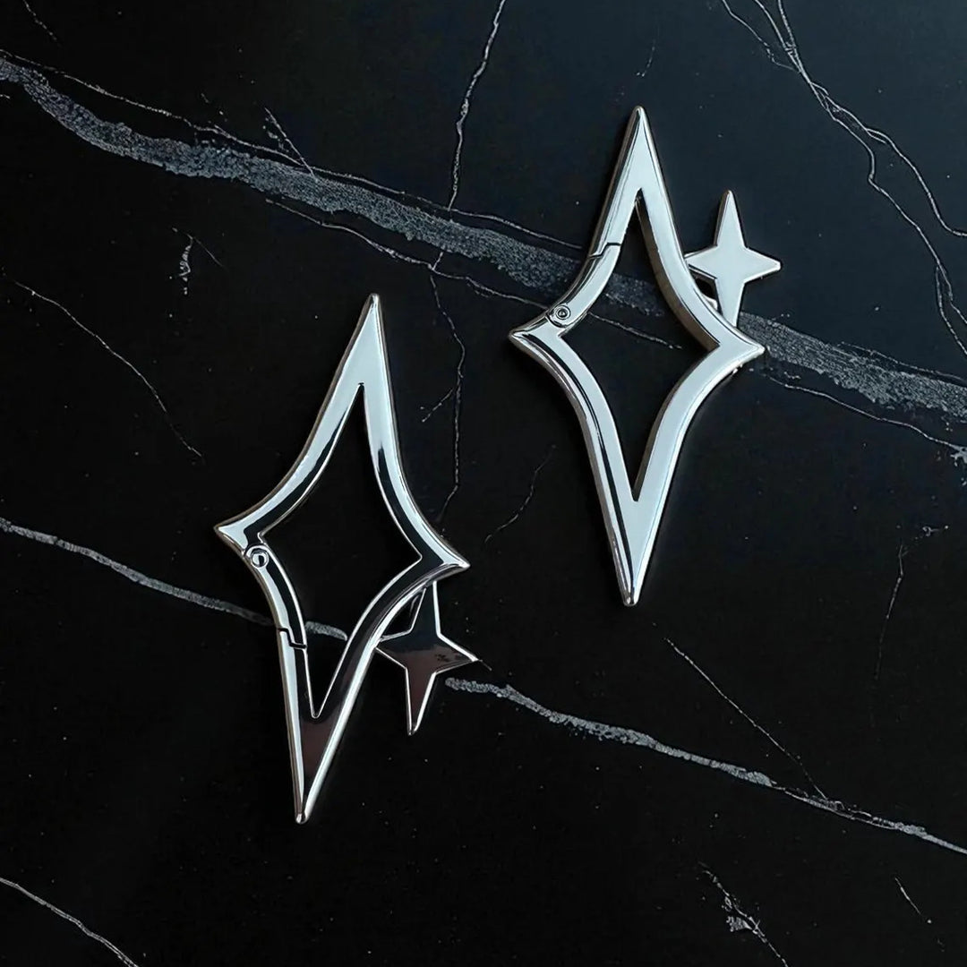 Stellar Star Keychain Hollow Star Shaped Key Holder