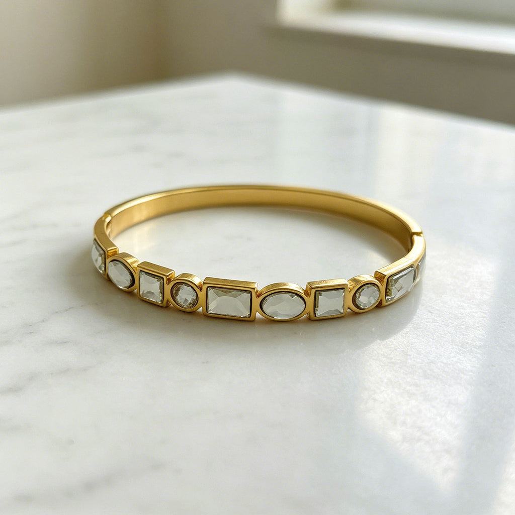 Luxury Multicolor Gemstone Bangle Set