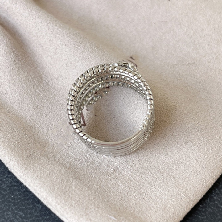 Vintage Multi-Layer Braided Ring for Women