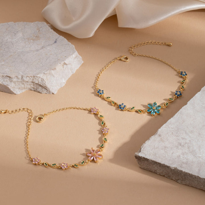 Colorful Flower Vine Bracelet for Women