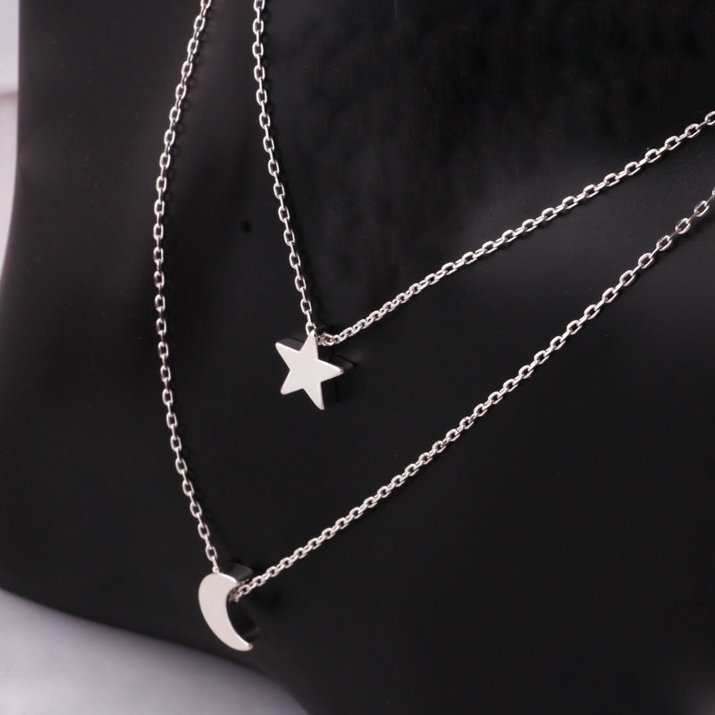 Minimalist Star & Moon Layered Necklace