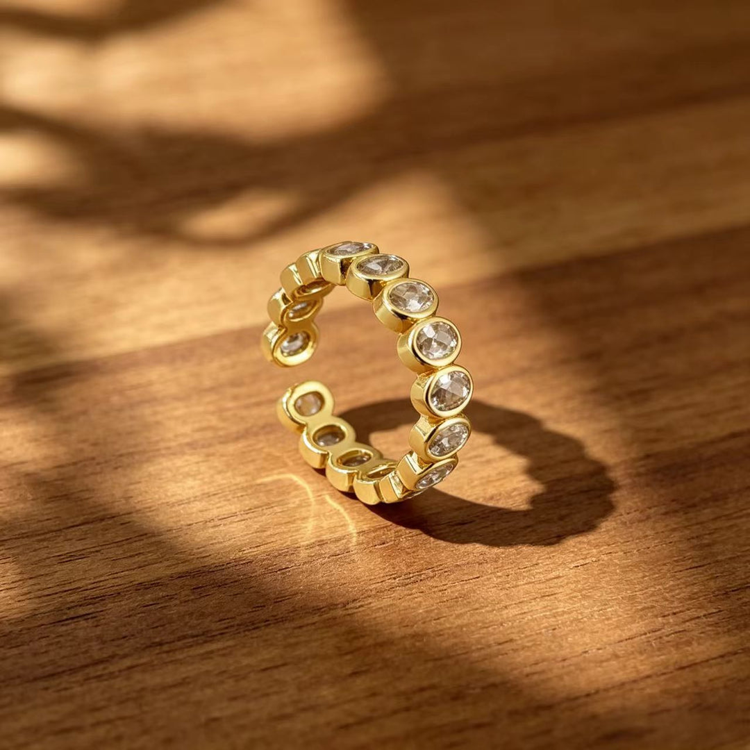 Minimalist Open Diamond Band Ring