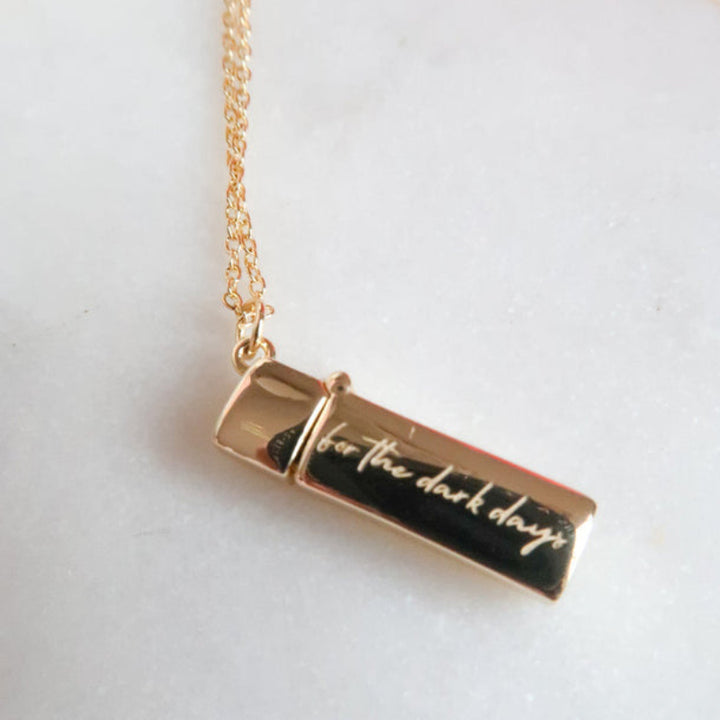Lighter Shaped Pendant Necklace Sacred Heart Lighter Jewelry for Women