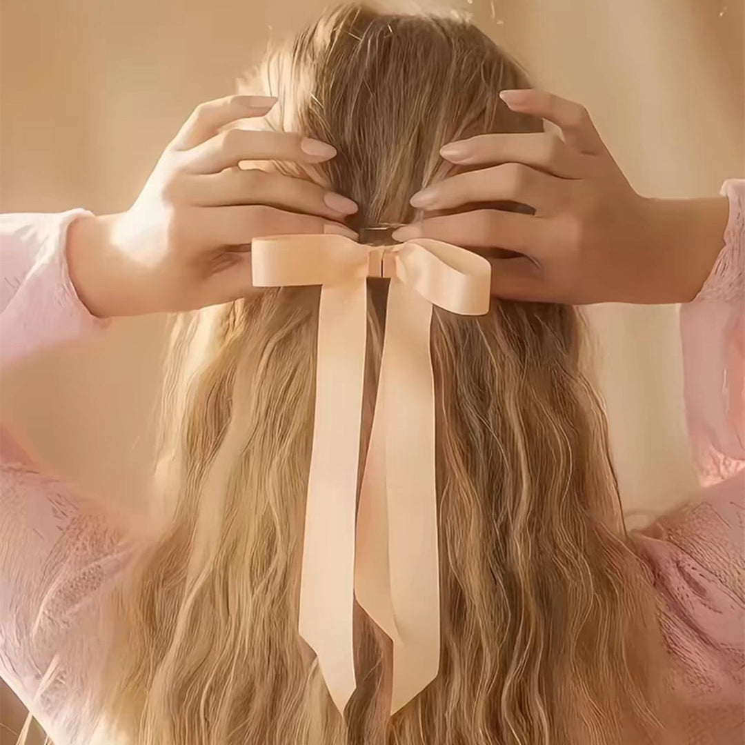Detachable Magnetic Bow Hair Clips Elegant Satin Barrettes For Women