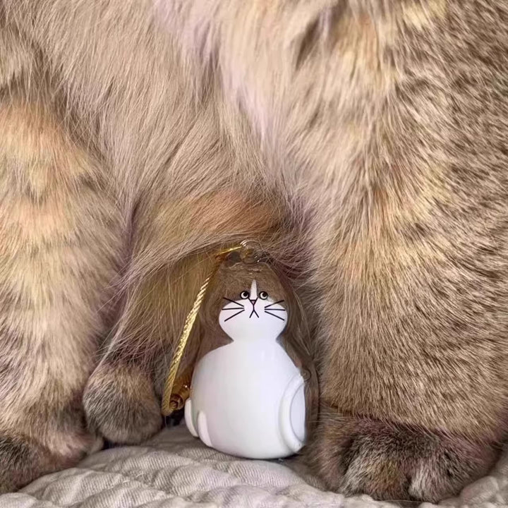 Cute Transparent Cat Keychain Cartoon Kitty Bag Charm Pendant