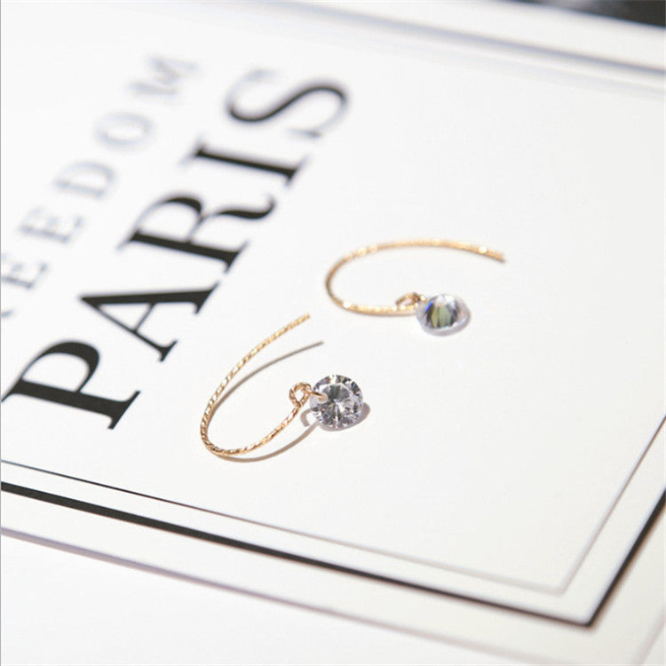 Sterling Silver Teardrop Diamond Earrings