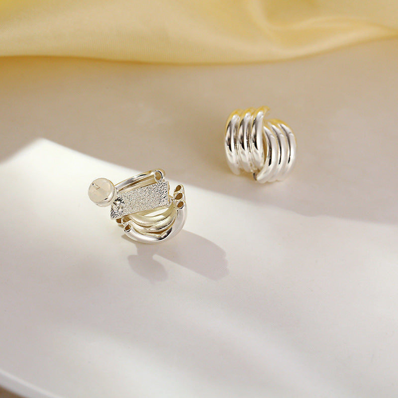 Minimalist Multi-Layer Cuff Earrings S925 Silver