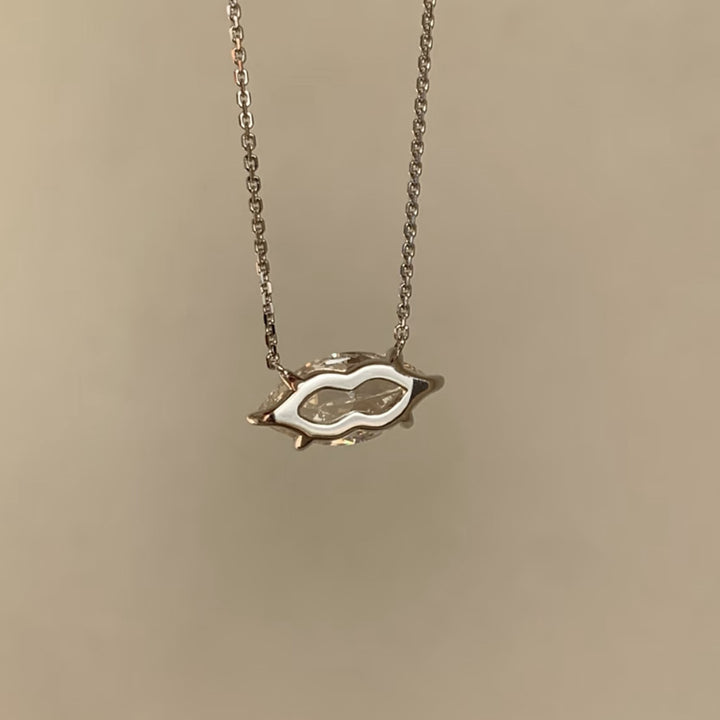 Marquise Crystal Necklace Minimalist Elegant Pendant