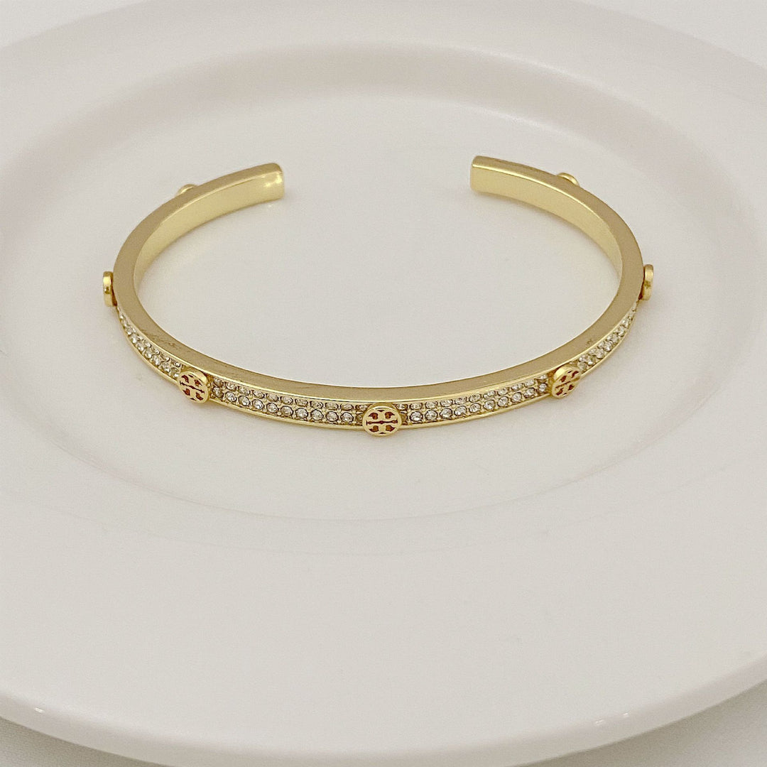 Luxury Diamond Pavé Open Cuff Bracelet for Women
