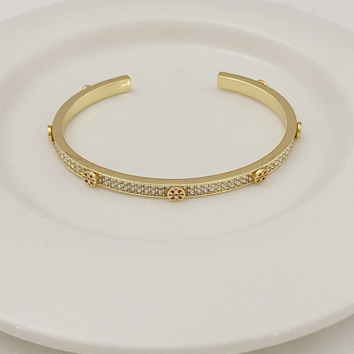 Luxury Diamond Pavé Open Cuff Bracelet for Women