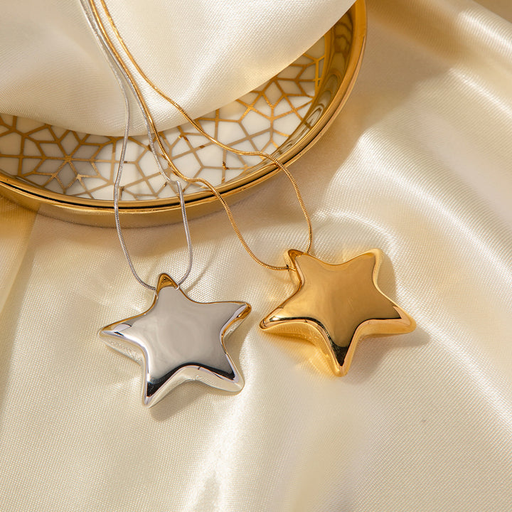 Puffy Star Pendant Necklace