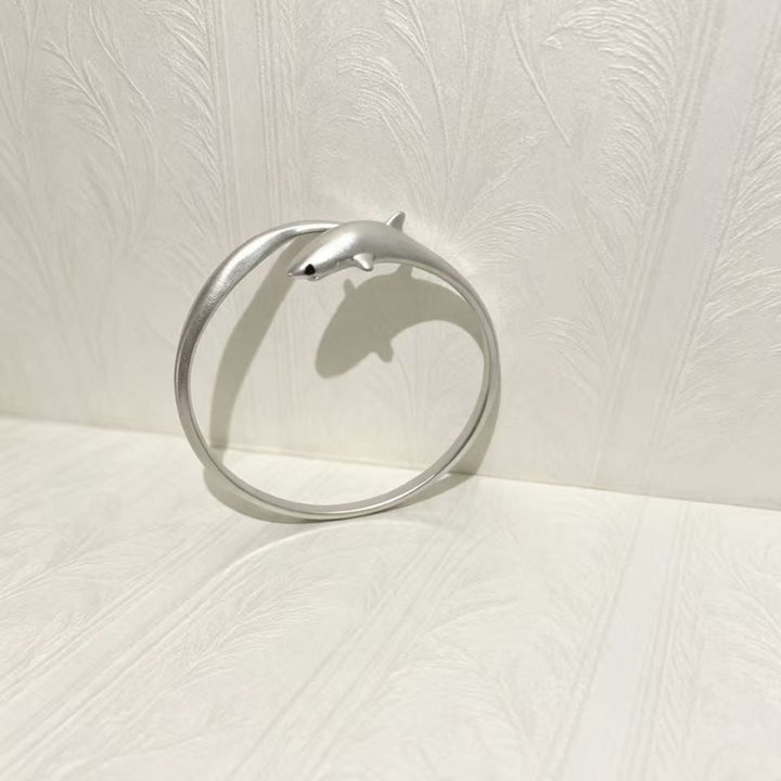 Cute Shark Open Cuff Bracelet