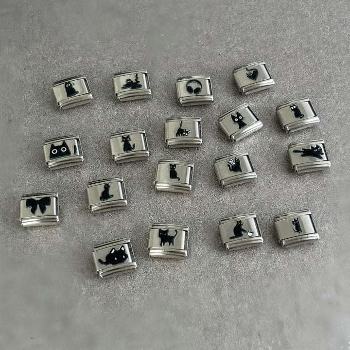 Cute Black Cat Modular Bracelet