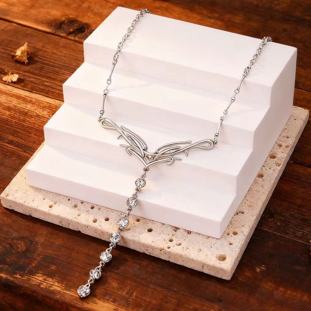 Butterfly Tassel Waist Chain for Women Elegant Diamond Accent Belly Chain Jewelry