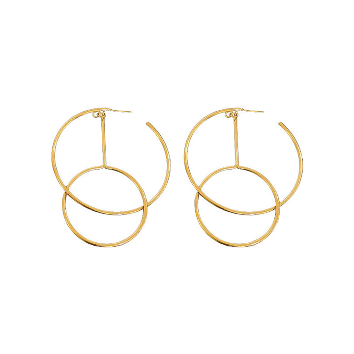 Minimalist Luxury Metal Hoop Earrings