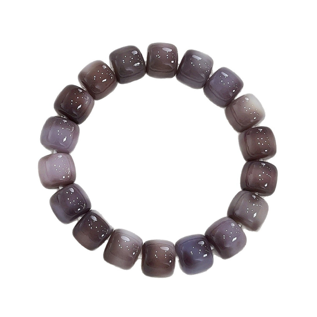 Gradient Square Bead Bodhi Root Bracelet