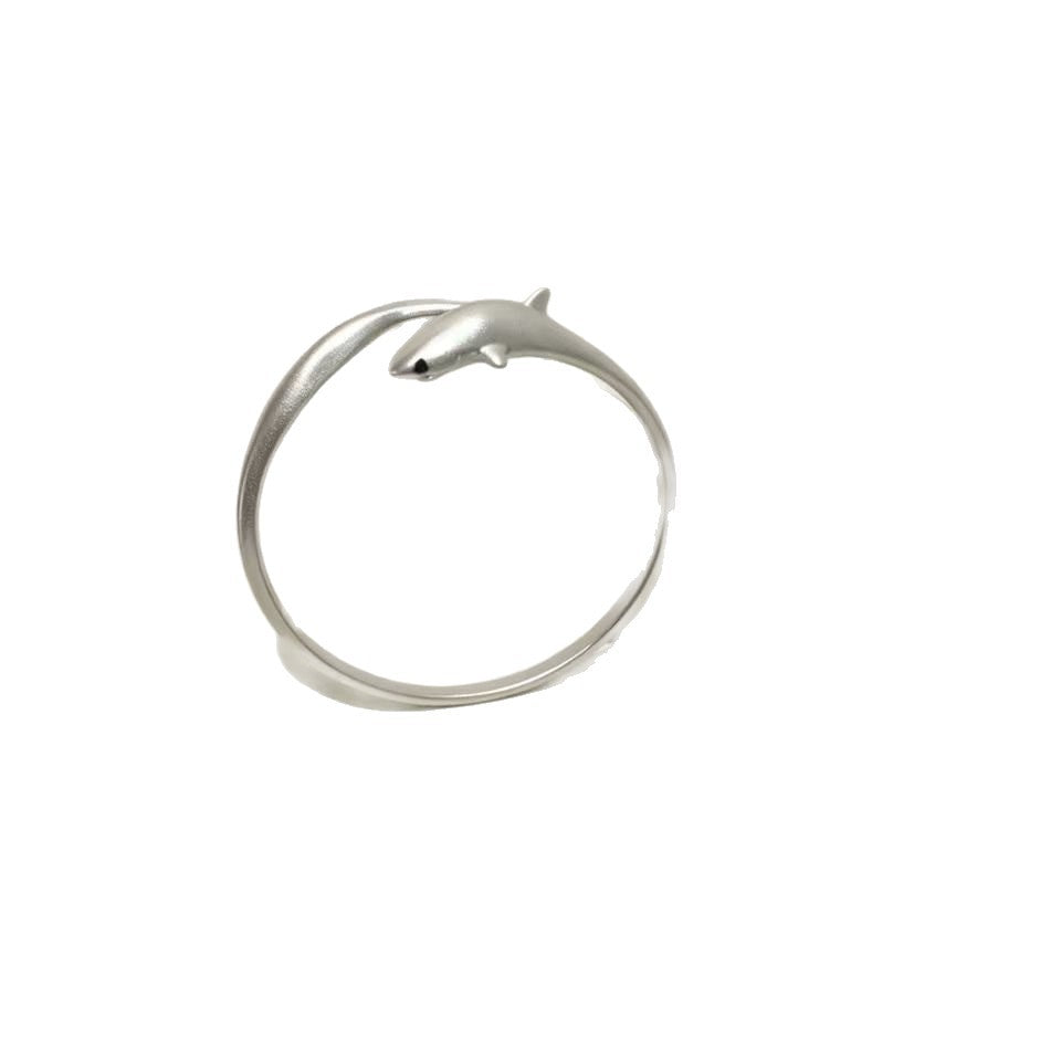 Cute Shark Open Cuff Bracelet