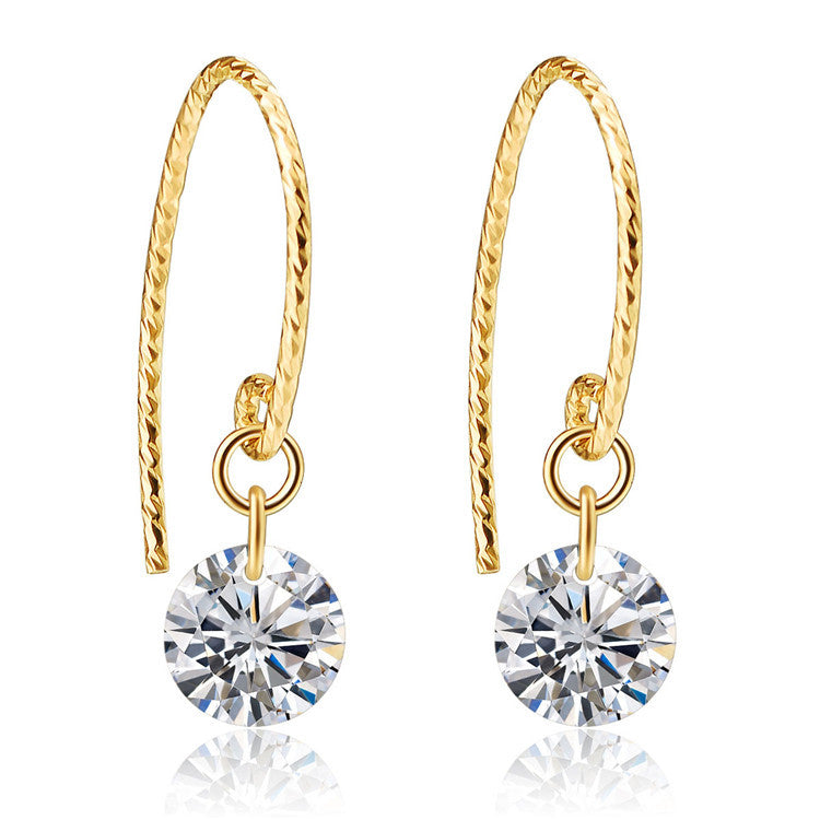 Sterling Silver Teardrop Diamond Earrings