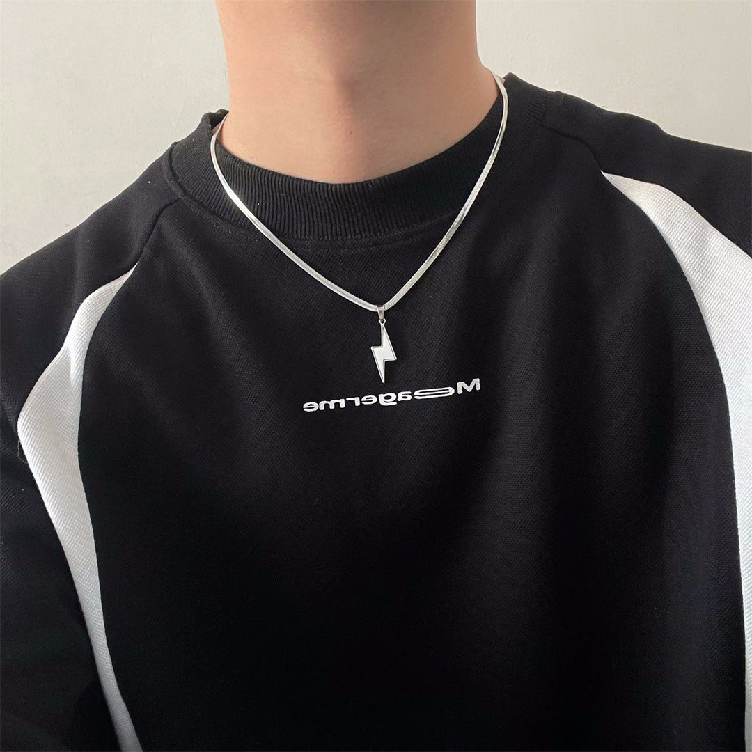 Lightning Bolt Snake Chain Necklace