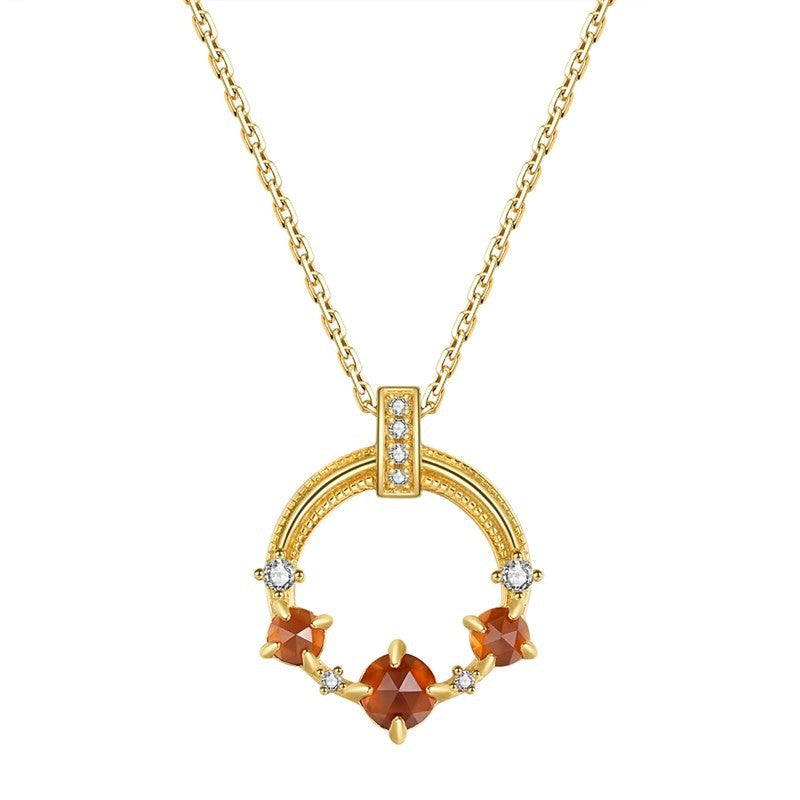 14K Gold Natural Diamond Y-Shape Tassel Necklace